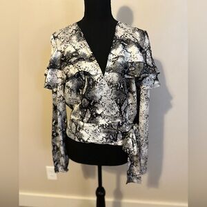 Gianni Bini Snake Print Top L